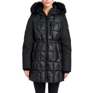 Noize Elle Quilted Mid Length Winter Jacket